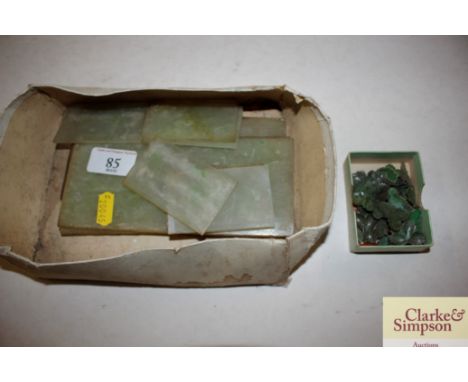 A box with jade panels and flowers 