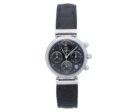   IWC Damenarmbanduhr Sportlich-elegante Uhr, Modell Da Vinci, Durchmesser 29 mm in Stahl. Chronograph mit Quarzwerk, Datum u