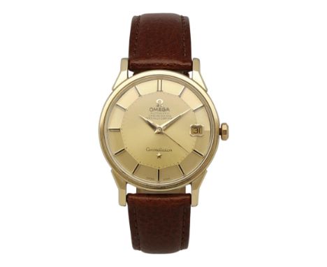   OMEGA Herrenarmbanduhr Modell Constellation in Stahl "gold-capped" Lünette Gelbgold. Uhrwerk  OMEGA Herrenarmbanduhr  Model