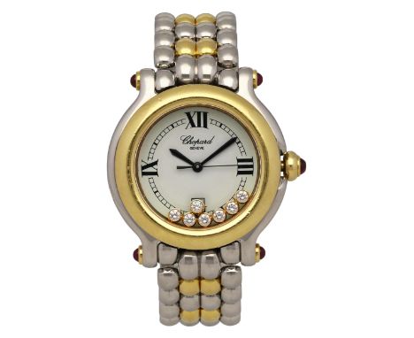   CHOPARD Armbanduhr Happy Sport Modell Happy Sport in Stahl/Gelbgold 18K, Attaches und Krone besetzt  CHOPARD Armbanduhr Hap