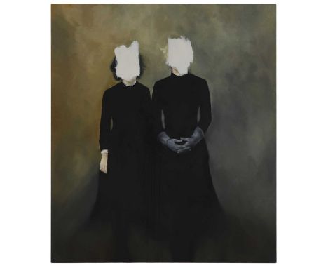 ▲ Wanda Bernardino (Portuguese, b.1973) 'Sisters'signed 'W Bernardino' and dated '15' l.r., oil on canvas180 x 160cm, unframe