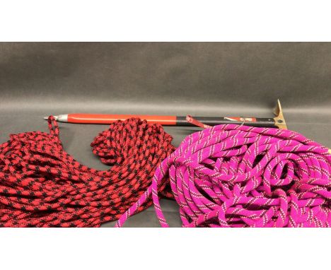 Climbing requisites - 50 yard length of 12mm Edelweiss - and similar of 10mm    Plus a climbing ice axe all Cromomolibdeno st