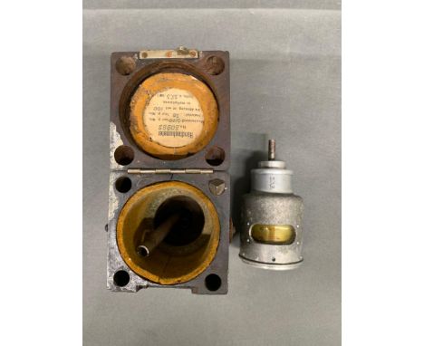Third Reich German WW2 Interest A Vintage cased hand tachometer marked deuta-werke Berlin. S.O.2.6, 1941. D.R.P. Possibly an 