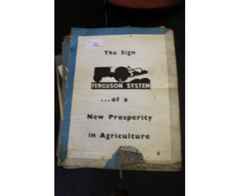 Quantity of vintage tractor booklets etc