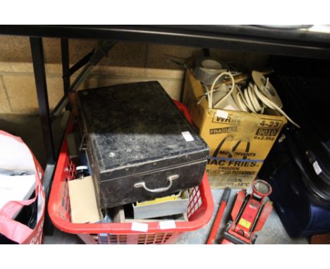 Various tools, fittings, electrical cable