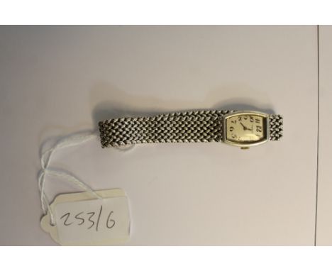 Ladies Tissot silver watch, hallmarked Birmingham 1975