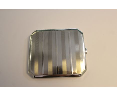 Silver cigarette case with canted corners