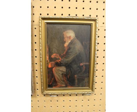 Oil on board portrait of Mr Hogg - John Dalzell Kenworthy