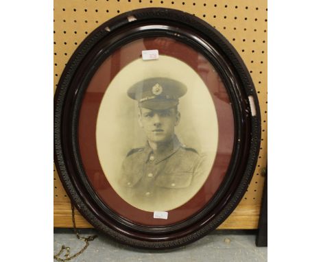 Oval portrait photograph - Soldier