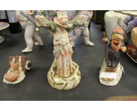Early Hummel figure and 2 others