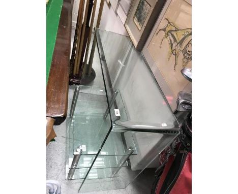 A modern glass console table