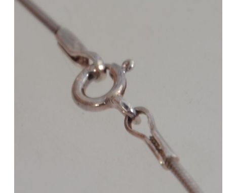 A silver and mother of pearl pendant necklace and chain. The chain measures 15" / Weight 18.7g