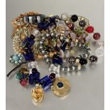 Property of the late Countess Haig: A large collection of costume jewellery including bead