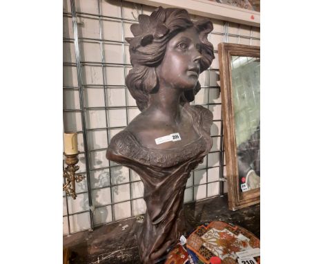 BRONZE BUST OF A GIRL 70CMS (H) 