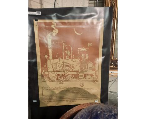 1974 MR W HEATH ROBINSONS OWN PRIVATE RAILWAY ENGINE, NOT OFTEN ALLOWED ON THE GWR POSTER 45.54CM  X 61CM
