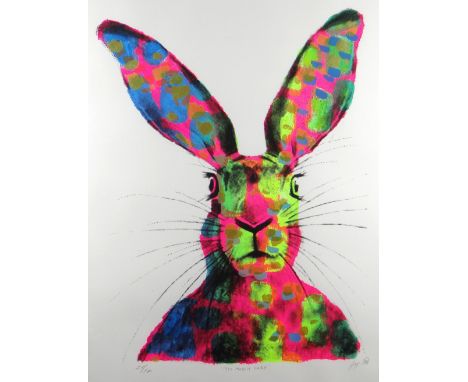 FOX AT INK SPOT PRESS pop art limited edition (28/50) colour print - 'Mad March Hare', signed in pencil with title and drawn 