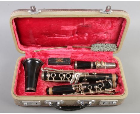 A vintage Corton Sapphire Clarinet in original case.  
