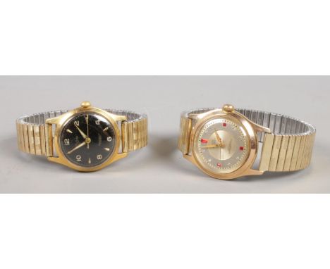 Two gents manual wrist watches. Includes Berg Parat and Bifora.  Both working.