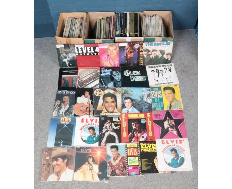 A large collection of assorted Vinyl records, to include The Beatles, Frankie Goes to Hollywood, Elvis etc.  