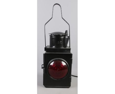A vintage BR electric converted railway light. 52cm high. In working order.  
