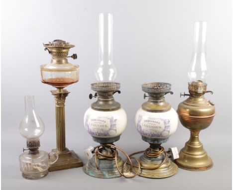 A selection of oil burners and converted lighting. To include a pair of oil burners converted to lighting and Duplex example.