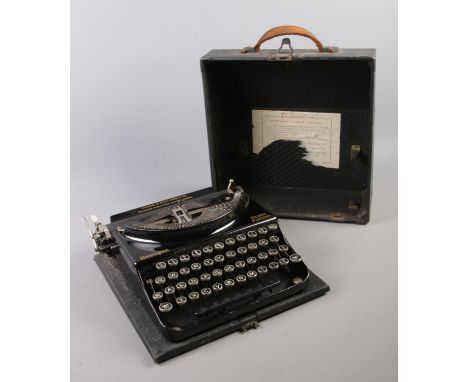 A 1939 Remington 'World Service' Home Portable Typewriter. Has inscription of ' Assembled by British Labour at the Remington 