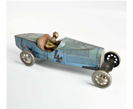 JEP, Bugatti Rennwagen, France, 42 cm, Blech, UW ok, LM, RS, Fahrer lose, Z 3-4