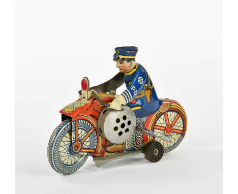 Marx, Polizei Motorrad, USA, 21,5 cm, Blech, UW ok, LM, Z 2