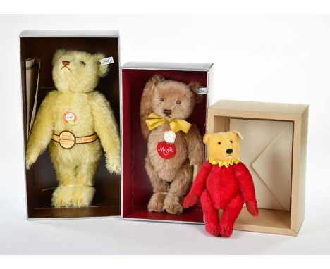 Steiff, 3 Bären, Okt, neuwertig, 24-40 cm, Z 1