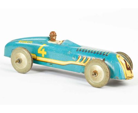 JEP, Bugatti Rennwagen, France, 21 cm, Blech, LM, Schiebemodell, Z 2