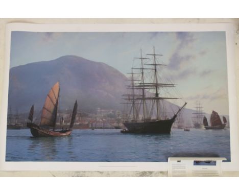Steven Dews (British b. 1949) Gouttelette Limited Edition Print titled ' Lothair loading tea, Hong Kong 1873 ' no. 5/300 with