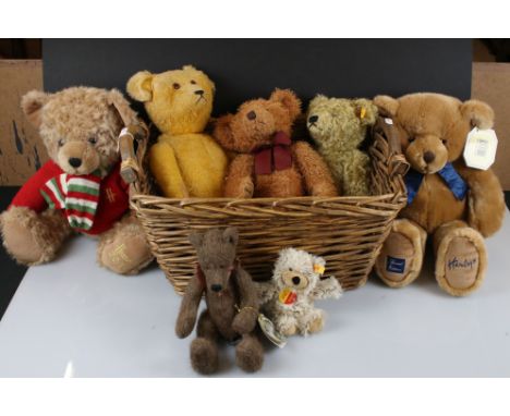 A small collection of collectable teddy bears to include Steiff and Hamley's examples. 