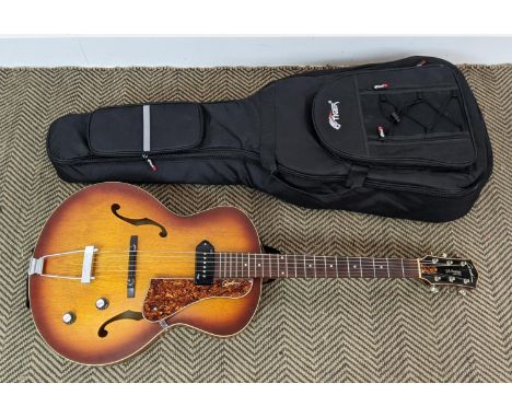 GODIN ARCH TOP '5TH AVENUE' P90 PICKUP AND SOFT CASE AND STRAP. 