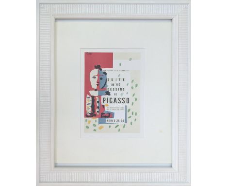 PABLO PICASSO, 'Suite of 180 dessins de Picasso - reduced poster', lithograph, 24cm x 165cm, framed, published Mourlot 1953. 