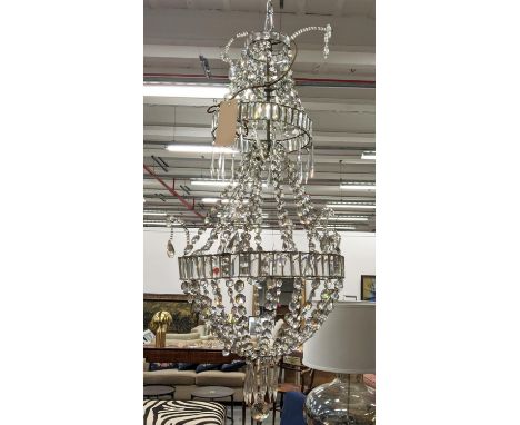 CHANDELIER, of large proportions, with tiers, 120cm H. 