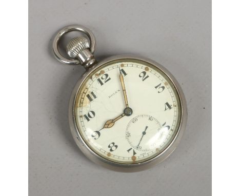 A Rolex military issue pocket watch with subsidiary seconds, broad arrow mark A.12105 G.S.MK II.