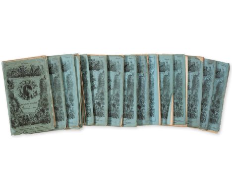 Dickens (Charles) Little Dorrit, first edition in the original 19/20 parts, first issue with 'Rigaud' for Blandois in part 15