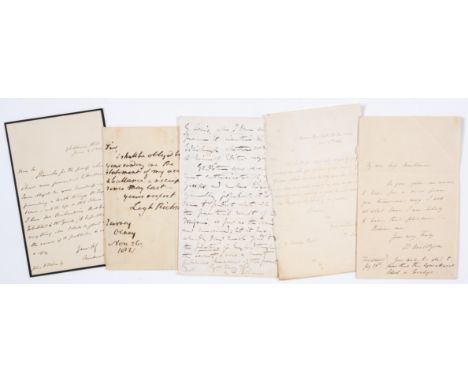 Literary.- Collection of letters and cards from various literary figures, letters, including: Rev. Legh Richmond (2), Richard