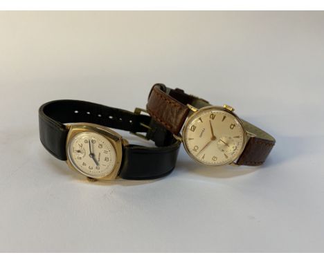 A Vertex wristwatch with champagne dial and leather strap and a Precista wristwatch