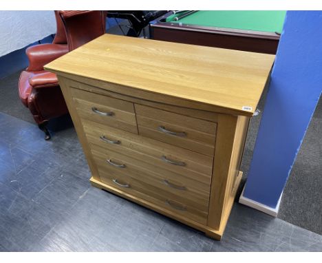 A light oak chest of drawers, W 100cm, D 50cm