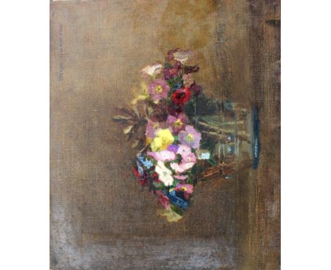 EVELYN HARRIET WILKINSON (Fl.1918-1938) A VASE OF FRESH FLOWERS Signed, oil on canvas 29.5 x 34cm. * The artist was the wife 