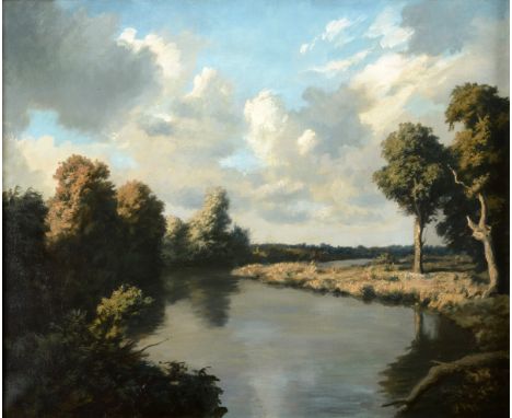 •ALGERNON NEWTON, RA (1880-1968)  SEPTEMBER AFTERNOON  Signed and inscribed with title and artist's address on the overlap, o