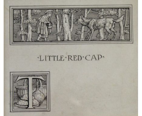 WALTER CRANE (1845-1915) LITTLE RED CAP (LITTLE RED RIDING HOOD) Inscribed LITTLE RED CAP, pen and black ink Main image 3.5 x