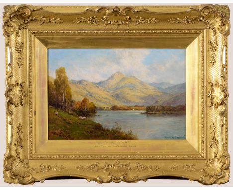 ALFRED DE BREANSKI (1852-1928) LOCH AWE, N.B. Signed, also signed and inscribed with title verso, oil on canvas 19.5 x 29.5cm