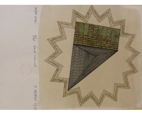 •PAUL NEAGU (1938-2004) MAN-DIAL Lithograph with hand colouring, 1979, signed, dated, titled and numbered 2/45 Sheet 76 x 56.