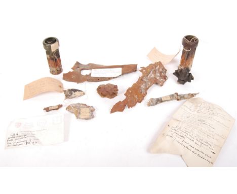 A fascinating collection of bomb fragments, collected during the Second World War by bouncing bomb creator Barnes Wallis and 