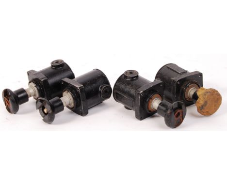 A set of four original WWII Second World War Air Ministry issue Lancaster Bomber ' Feathering Switches ' Type XJ-D/4 ' - used