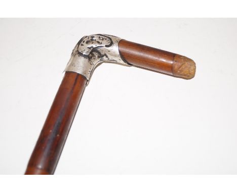 Silver mounted walking stick