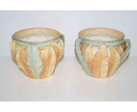 Pair of Royal Worcester Vases. Height 12cm