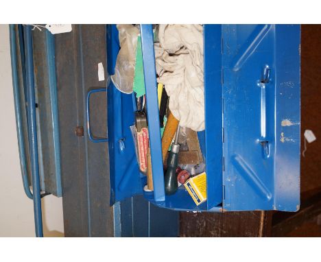 Three cantilever tool boxes and contents  